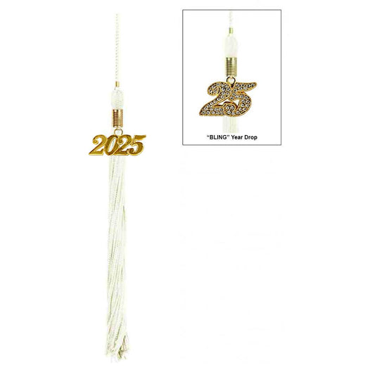 Matte White Junior High/Middle School Cap & Tassel - Graduation Cap&Gown