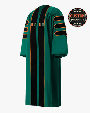 University of Miami Doctoral Regalia Graduation Gown - Graduation Cap&Gown