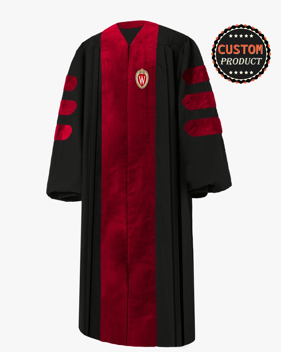 University of Wisconsin-Madison Doctoral Regalia Graduation Gown - Graduation Cap&Gown