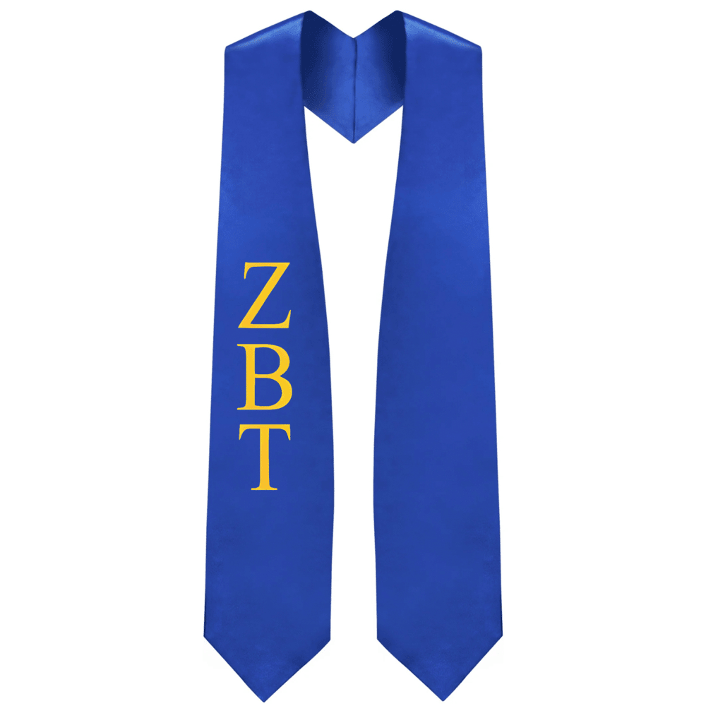 Zeta Beta Tau Greek Lettered Stole - Graduation Cap&Gown