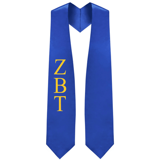 Zeta Beta Tau Greek Lettered Stole - Graduation Cap&Gown
