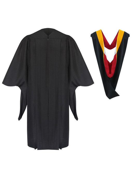 Deluxe Masters Academic Gown & Hood Package - Graduation Cap&Gown