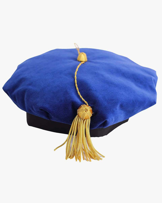 Blue Deluxe Doctorate Tam – 6-8 Sided Available - Graduation Cap&Gown