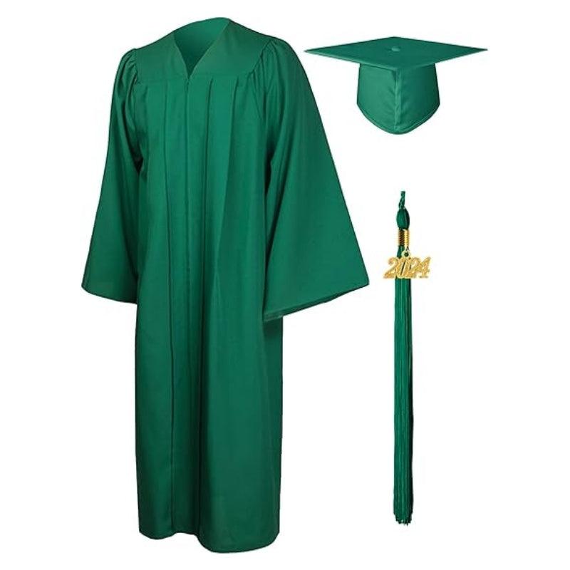 12 Colors Matte Elementary Graduation Cap and Gown - Graduation Cap&Gown