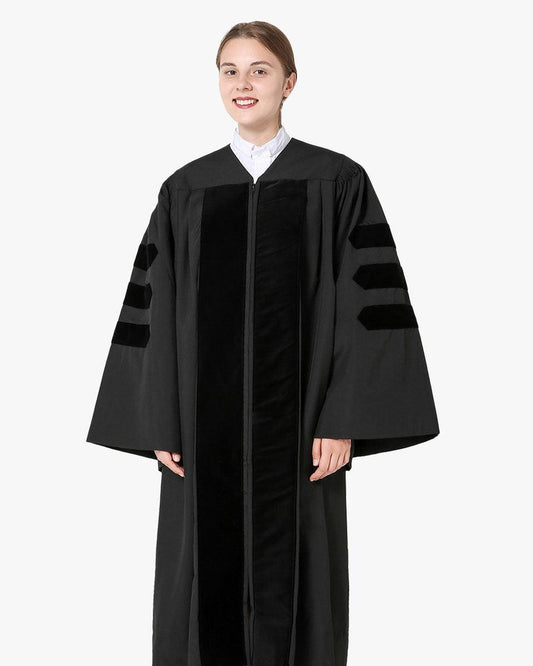 Classic Doctoral Graduation Gown Only - Graduation Cap&Gown