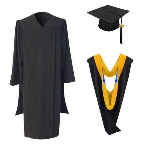 Masters Cap, Gown & Hood Package for Michigan University Graduation - Graduation Cap&Gown