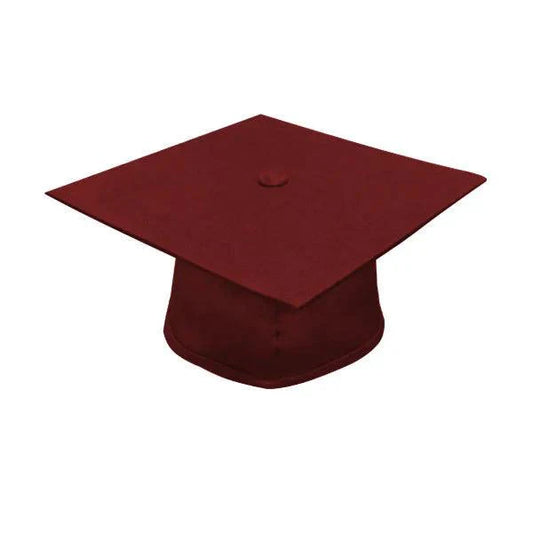 Matte Burgundy Bachelors Academic Graduation Cap - Graduation Cap&Gown