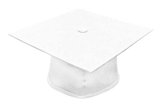 Matte White Elementary Cap - Graduation Cap&Gown