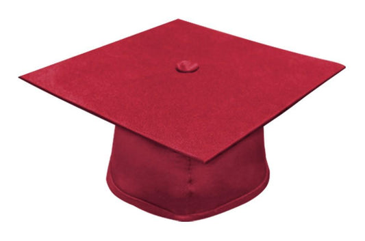 Matte Red Bachelors Graduation Cap - Graduation Cap&Gown