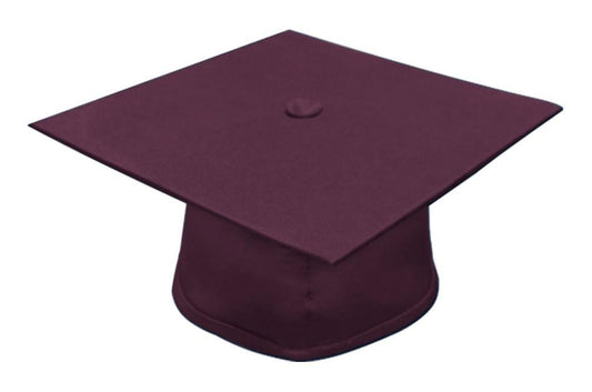 Matte Maroon Bachelors Graduation Cap - Graduation Cap&Gown