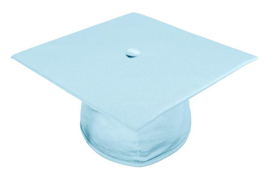 Shiny Light Blue Elementary Cap - Graduation Cap&Gown