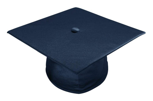 Shiny Navy Blue High School Cap - Graduation Cap&Gown