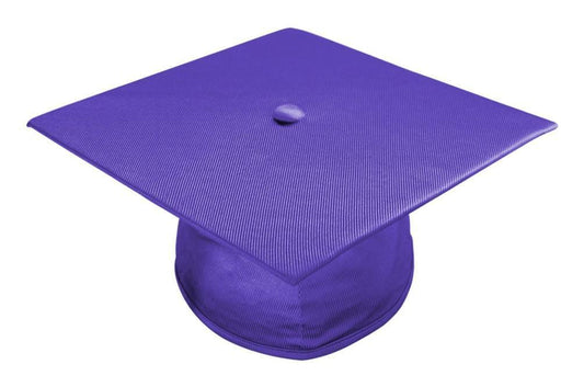 Shiny Purple Bachelors Cap - Graduation Cap&Gown