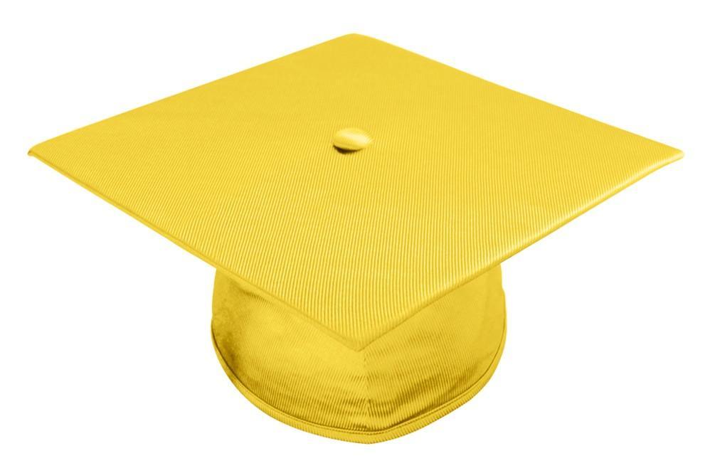 Shiny Gold High School Cap - Graduation Cap&Gown