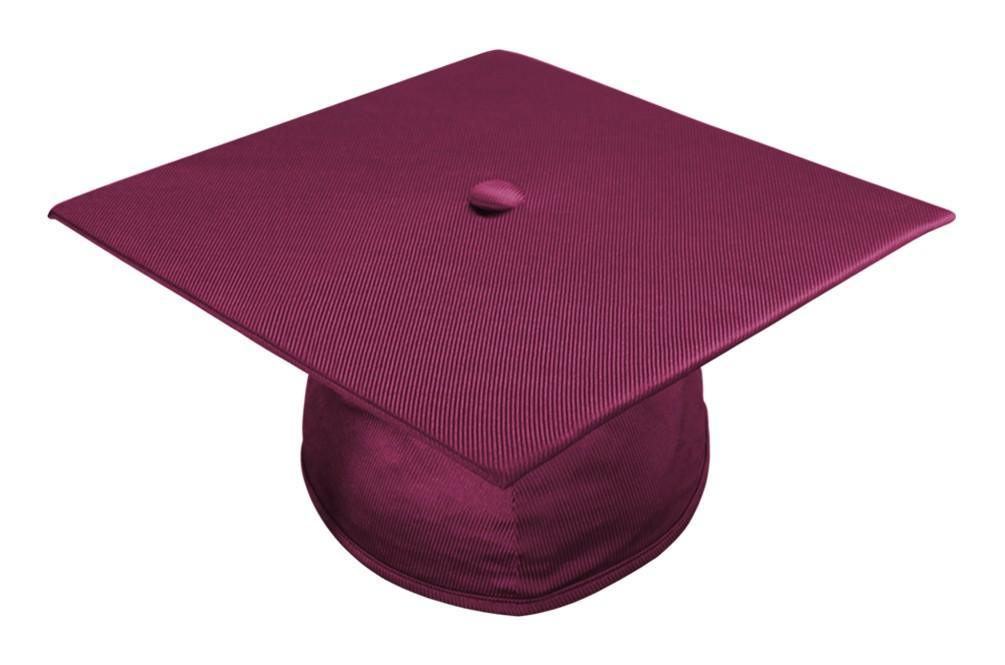 Shiny Maroon Junior High/Middle School Cap - Graduation Cap&Gown