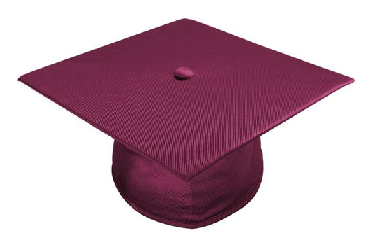 Shiny Maroon High School Cap - Graduation Cap&Gown