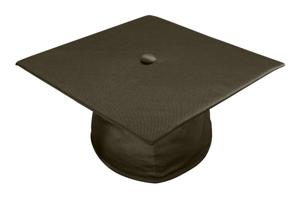 Shiny Brown Junior High/Middle School Cap - Graduation Cap&Gown