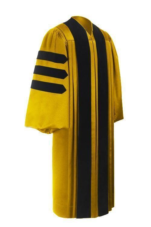 Classic Doctoral Graduation Gown - Graduation Cap&Gown