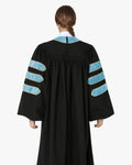 Deluxe Doctoral Tam, Gown & Hood Package - Light Blue - Graduation Cap&Gown