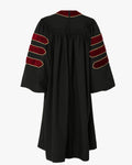 Deluxe Doctoral Academic Gown Only - Scarlet with Gold Piping - Graduation Cap&Gown