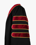Deluxe Doctoral Academic Gown Only - Scarlet with Gold Piping - Graduation Cap&Gown