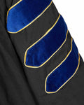 Deluxe Doctoral Gown Tam - PhD Blue Trim with Gold Piping - Graduation Cap&Gown