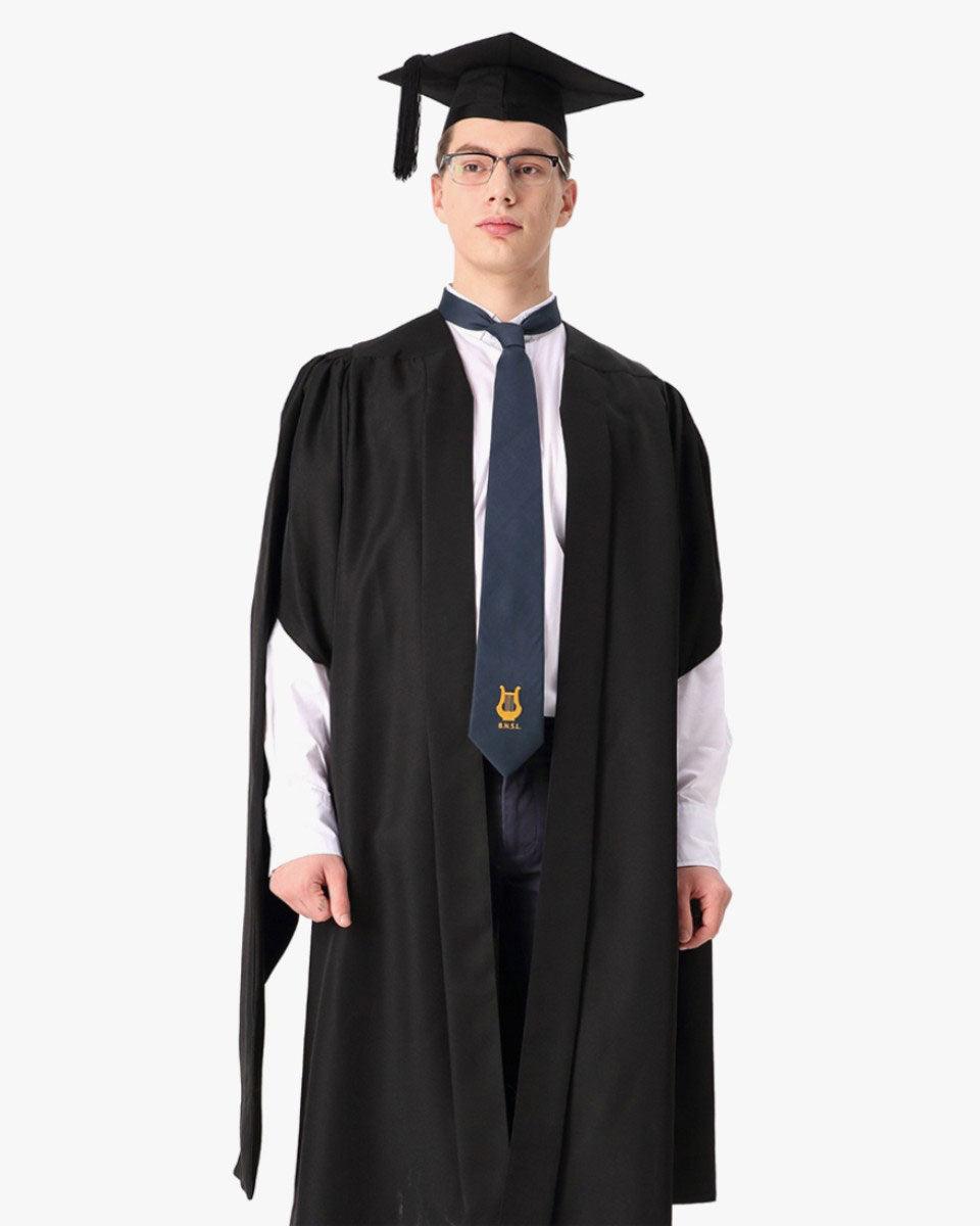 Deluxe Fluted Master Academic Gown & Mortarboard - Graduation Cap&Gown