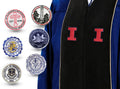 Custom Deluxe Split Velvet Doctoral Gown, Tam & Hood Package - Graduation Cap&Gown