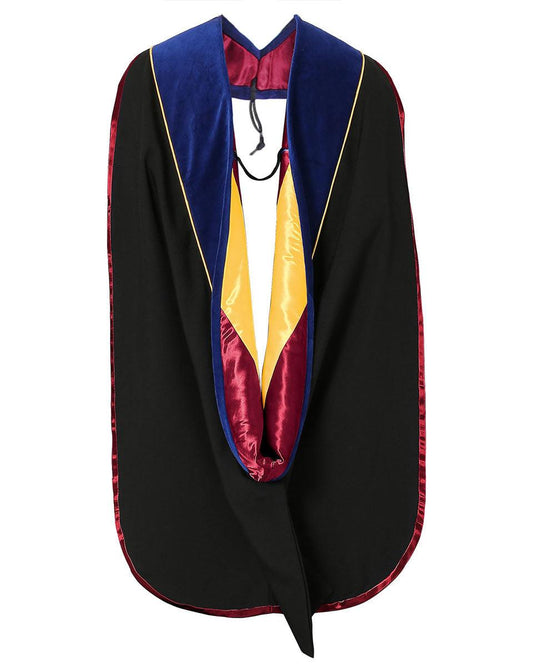 Deluxe PHD Doctoral Hood with Gold Piping - 10 Color Combinations Available - Graduation Cap&Gown