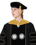Deluxe PHD Doctoral Hood with Gold Piping - 10 Color Combinations Available - Graduation Cap&Gown