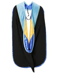 Deluxe PHD Doctoral Hood with Gold Piping - 10 Color Combinations Available - Graduation Cap&Gown