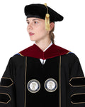 Deluxe PHD Doctoral Hood with Gold Piping - 10 Color Combinations Available - Graduation Cap&Gown