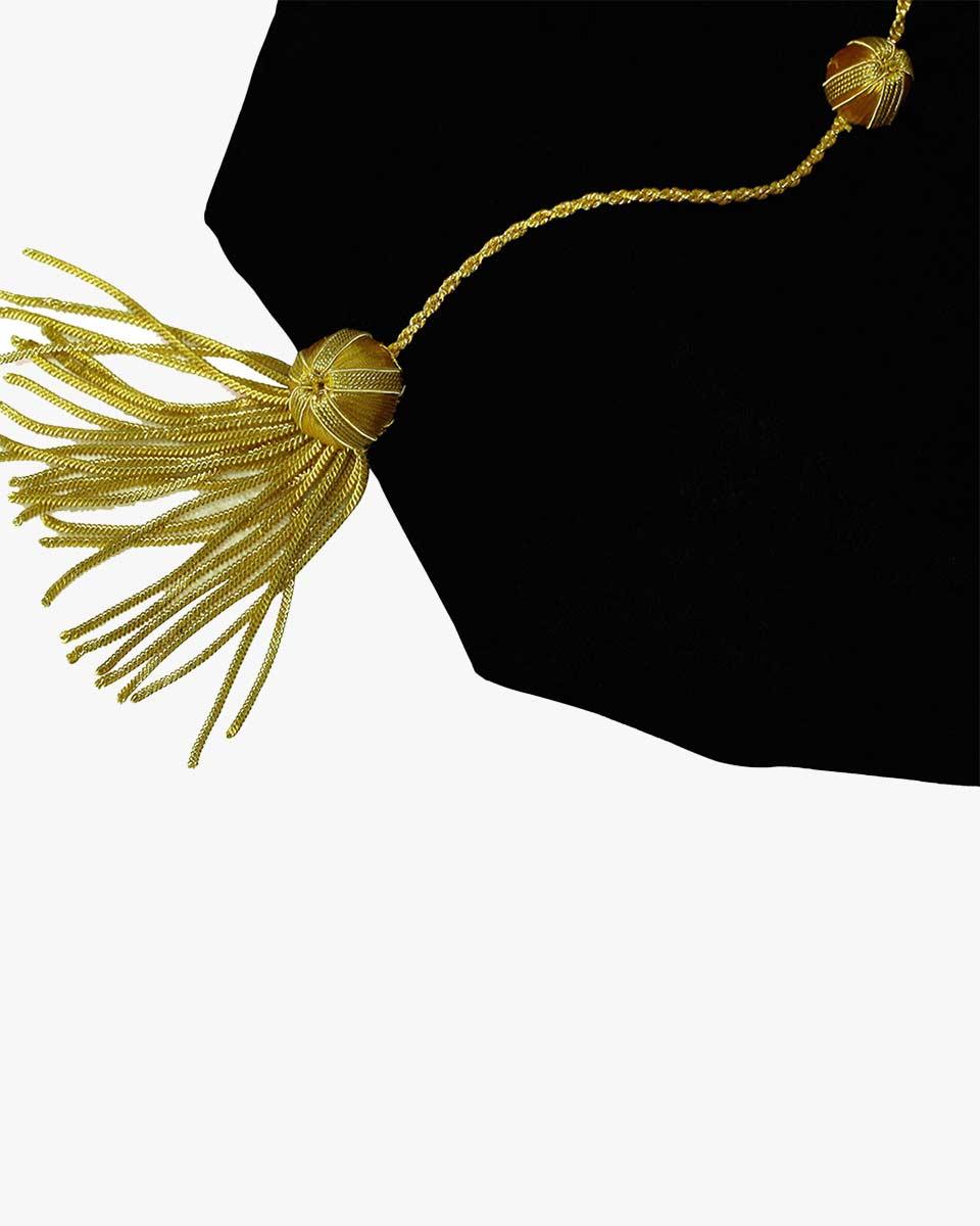 Black Deluxe Doctorate Tam – 4-6-8 Sided Available - Graduation Cap&Gown