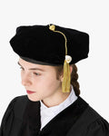 Black Deluxe Doctorate Tam – 4-6-8 Sided Available - Graduation Cap&Gown