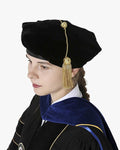 Black Deluxe Doctorate Tam – 4-6-8 Sided Available - Graduation Cap&Gown