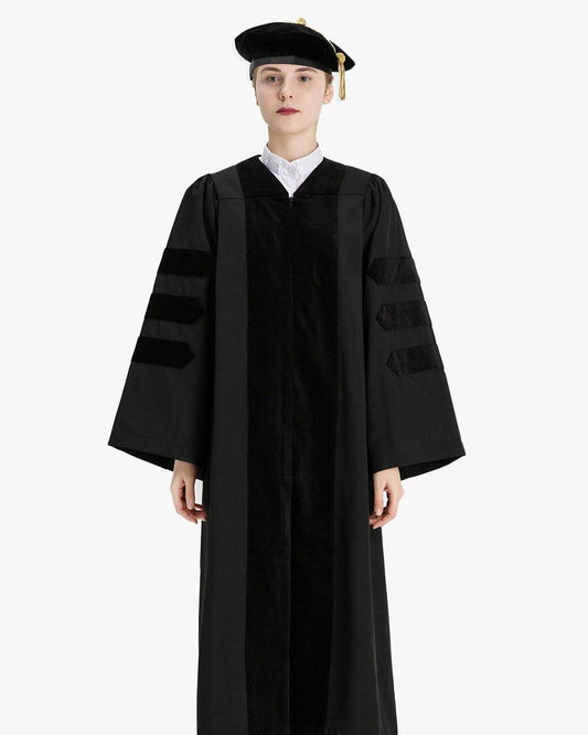 Economy Doctoral Graduation Gown Tam Package - Graduation Cap&Gown
