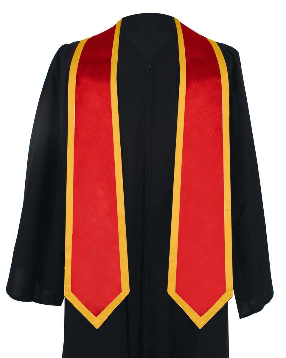 Graduation Stoles Classic End With Trim - 11 Colors Available - Graduation Cap&Gown