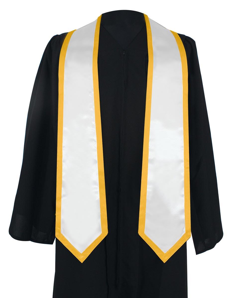 Graduation Stoles Classic End With Trim - 11 Colors Available - Graduation Cap&Gown
