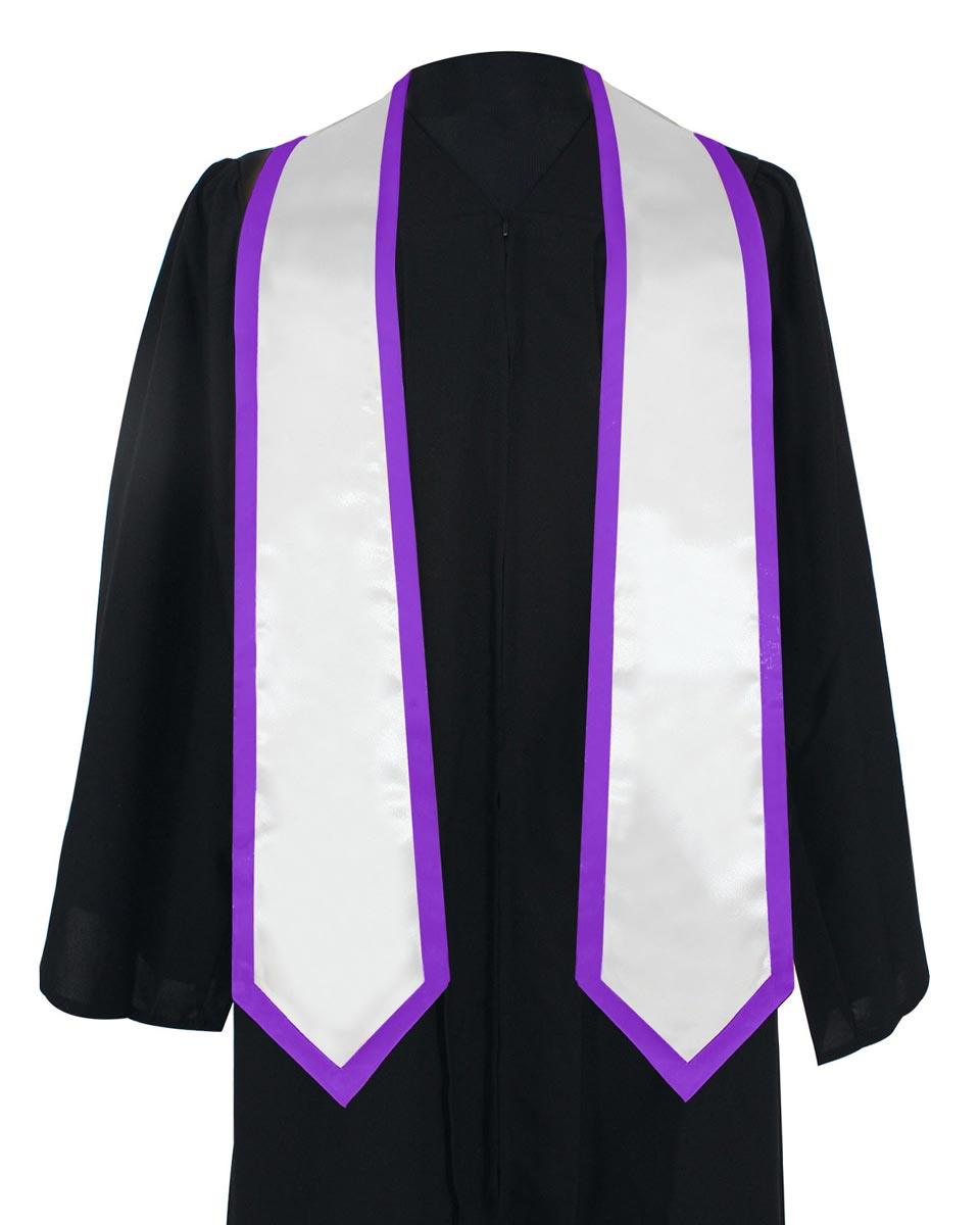 Graduation Stoles Classic End With Trim - 11 Colors Available - Graduation Cap&Gown