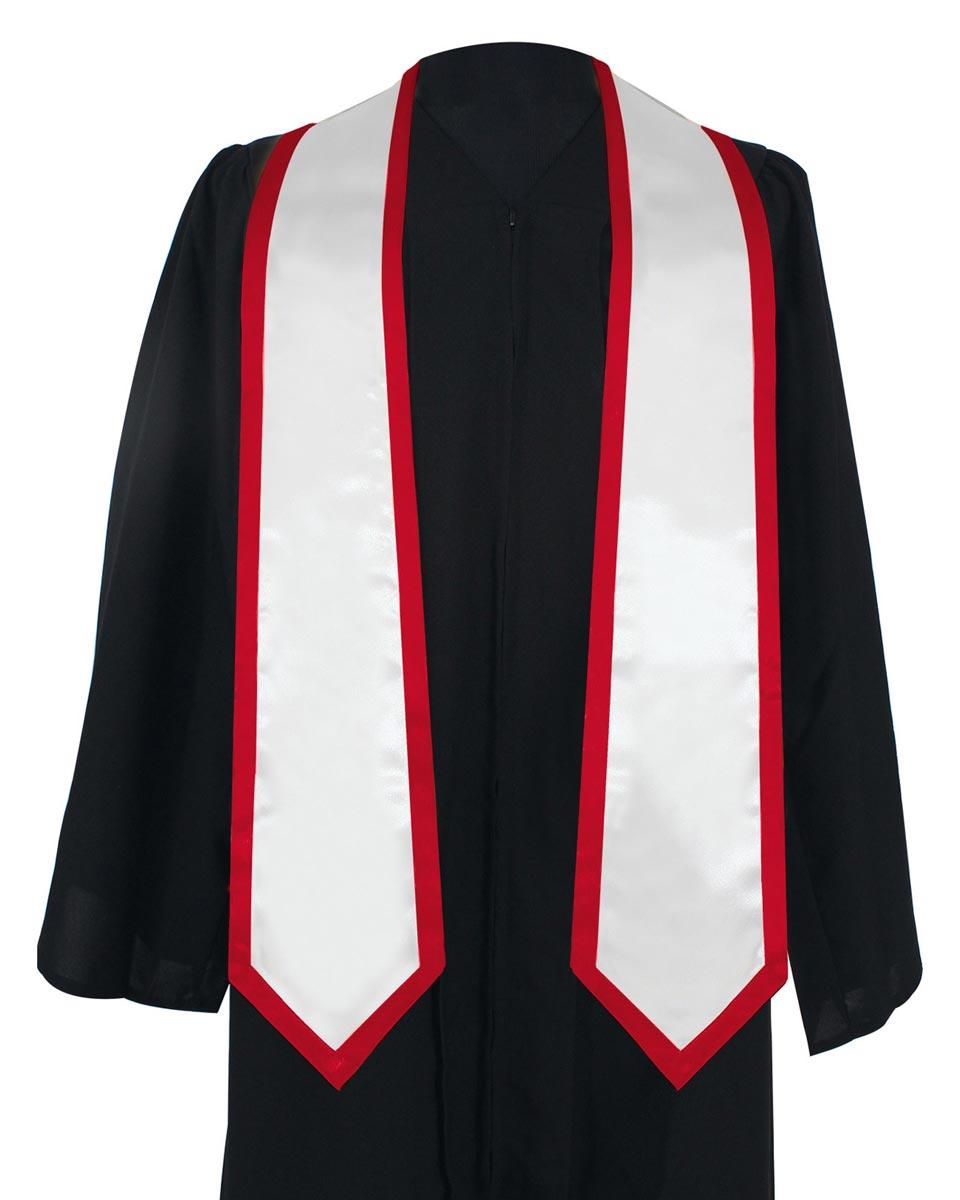 Graduation Stoles Classic End With Trim - 11 Colors Available - Graduation Cap&Gown