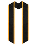 Graduation Stole Angled End With Trim - 11 Colors Available - Graduation Cap&Gown