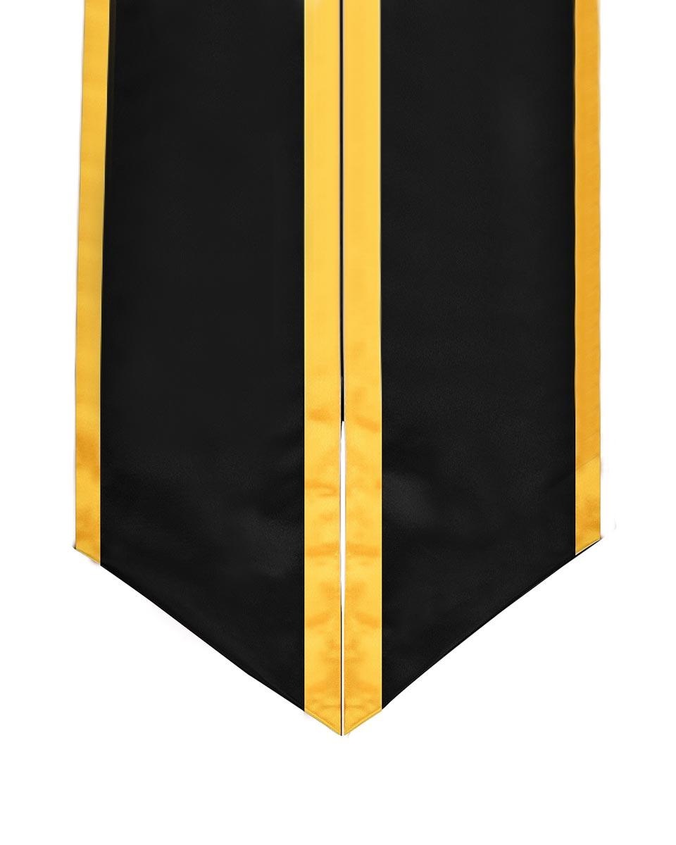 Graduation Stole Angled End With Trim - 11 Colors Available - Graduation Cap&Gown