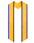 Graduation Stole Angled End With Trim - 11 Colors Available - Graduation Cap&Gown