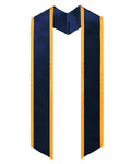 Graduation Stole Angled End With Trim - 11 Colors Available - Graduation Cap&Gown