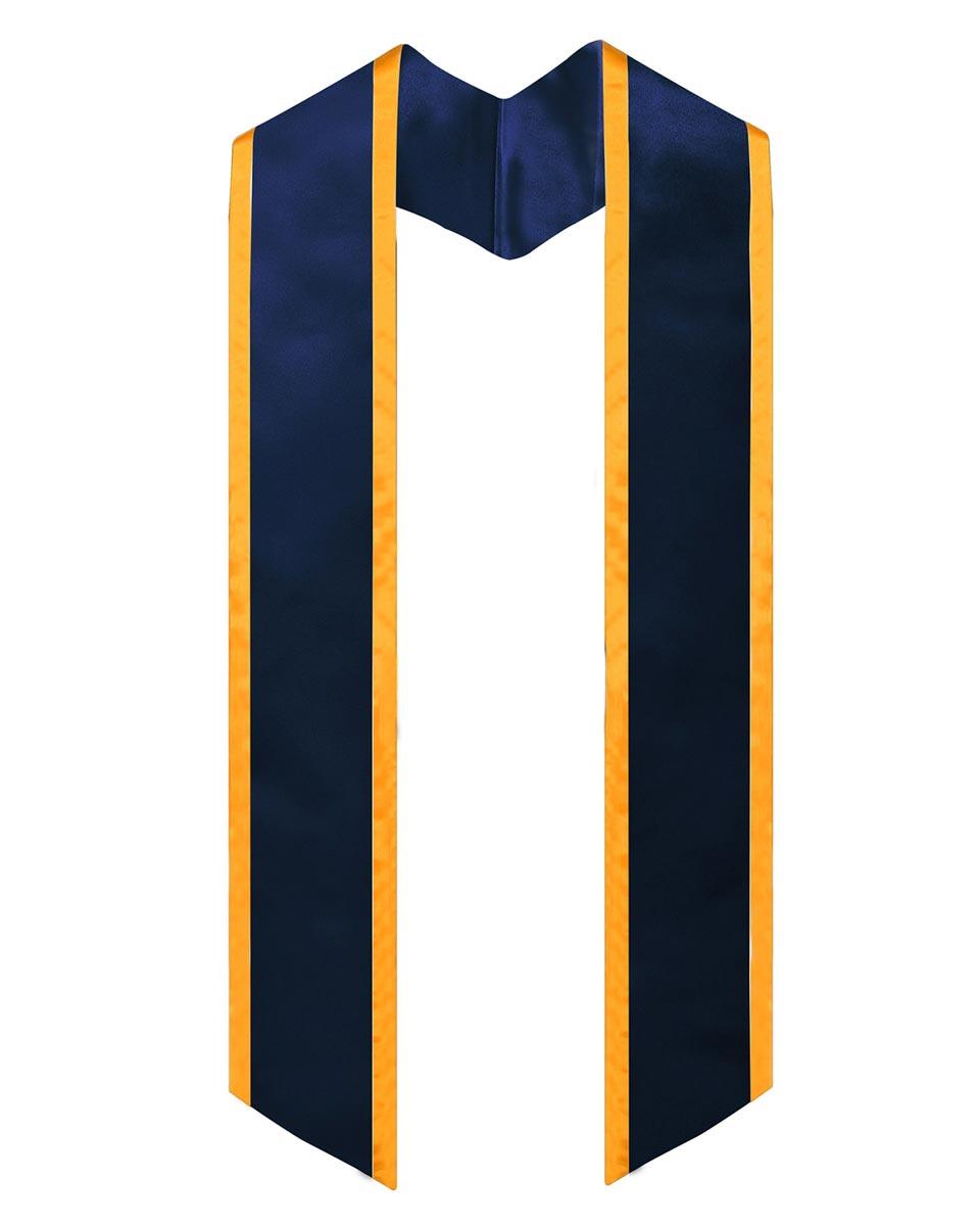 Graduation Stole Angled End With Trim - 11 Colors Available - Graduation Cap&Gown