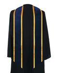 Graduation Stole Angled End With Trim - 11 Colors Available - Graduation Cap&Gown