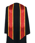 Graduation Stole Angled End With Trim - 11 Colors Available - Graduation Cap&Gown