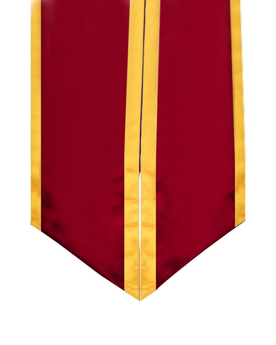 Graduation Stole Angled End With Trim - 11 Colors Available - Graduation Cap&Gown