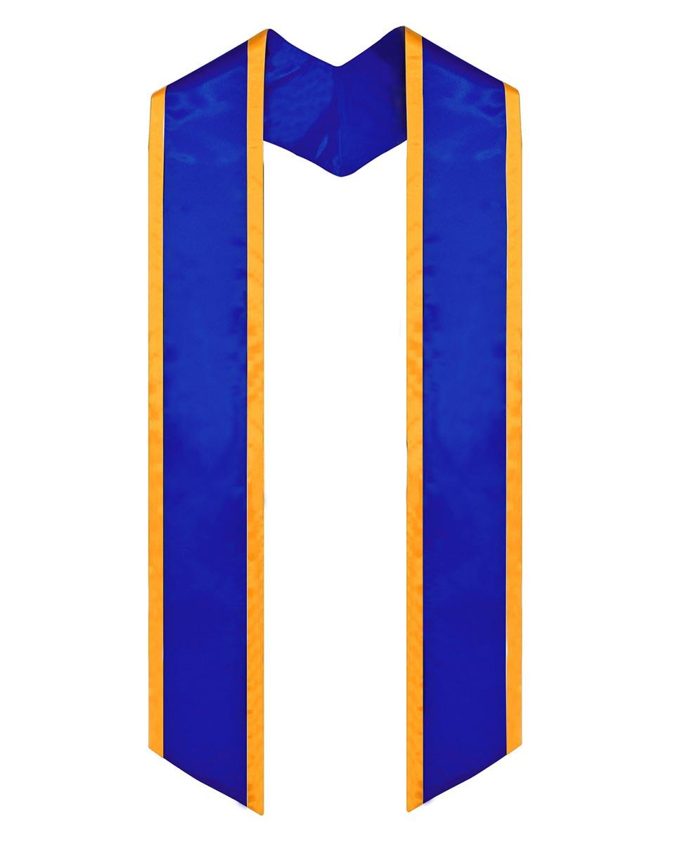 Graduation Stole Angled End With Trim - 11 Colors Available - Graduation Cap&Gown