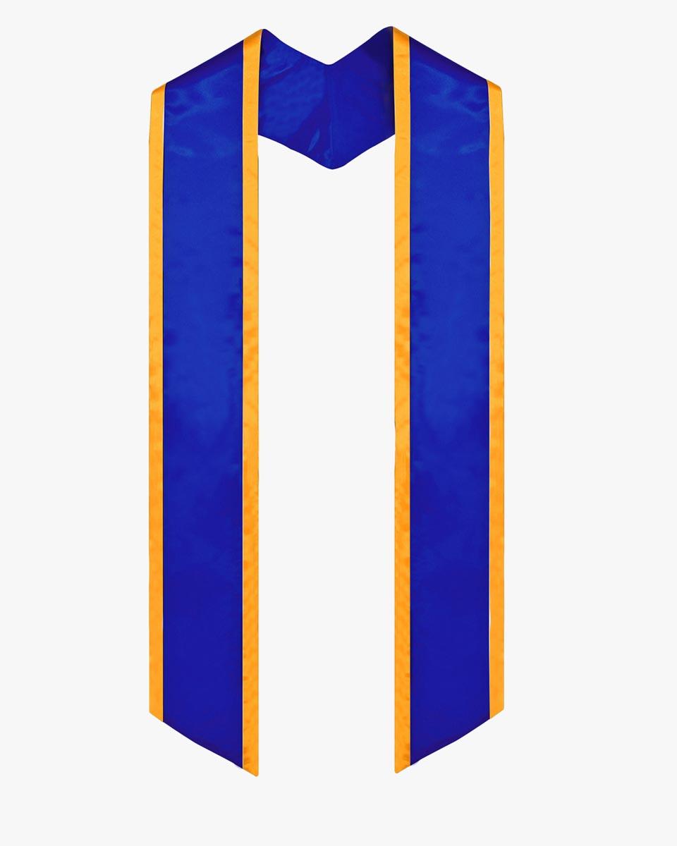 Graduation Stole Angled End With Trim - 11 Colors Available - Graduation Cap&Gown